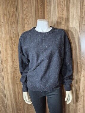 Acne Studio /Rag &Bone Black Colorful spreckles Sweatshirt Sz L